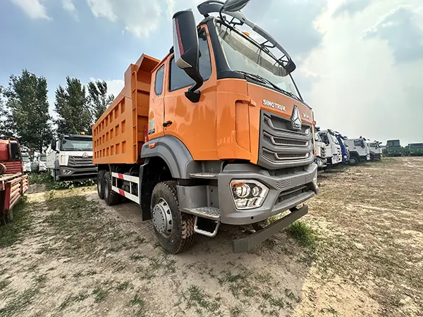 Sinotruk HOWO Used 6×4 Orange Dump Truck | Heavy Duty Tipper Truck for Construction & Mining